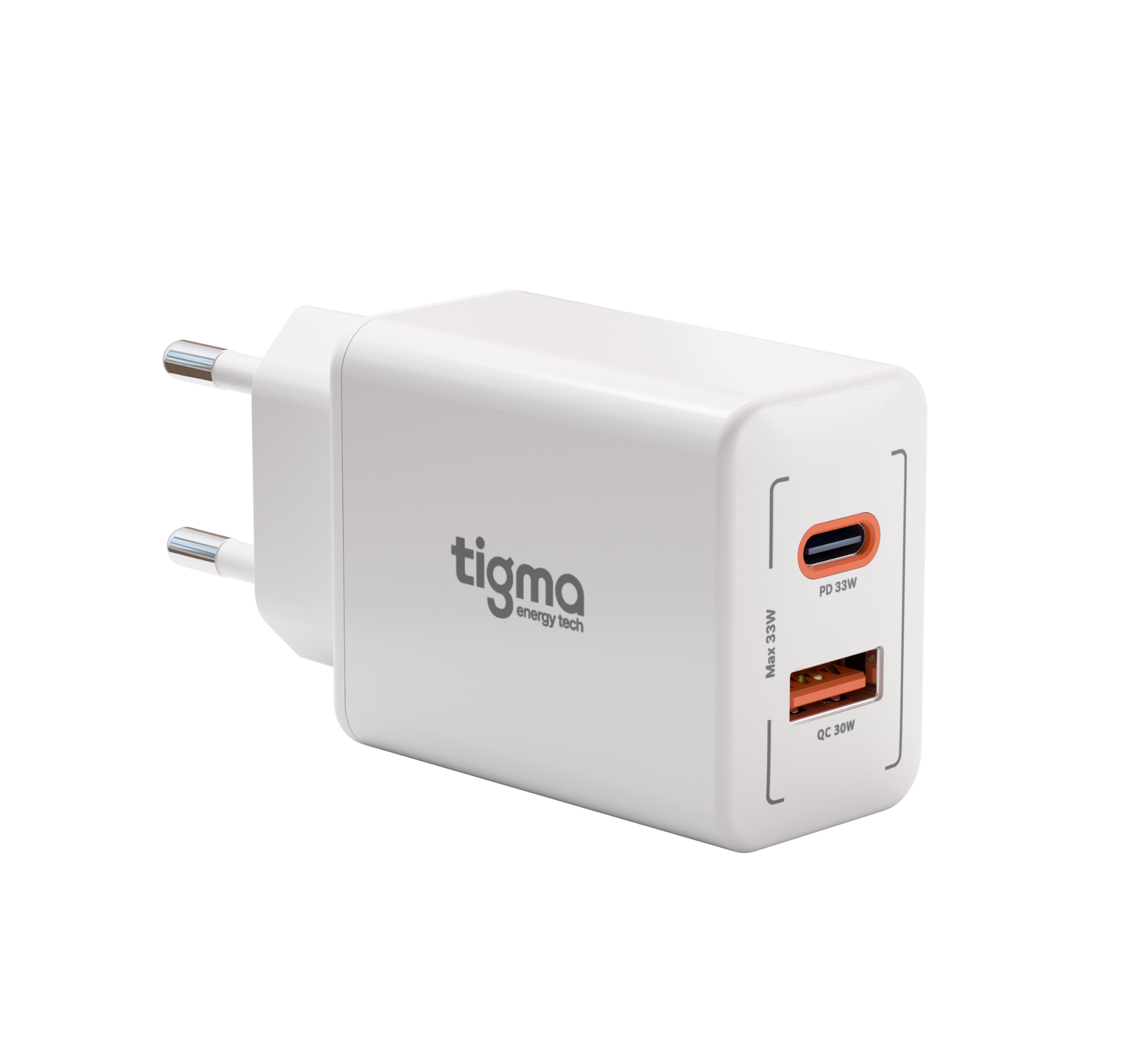 TIGMA 33W charger angled view